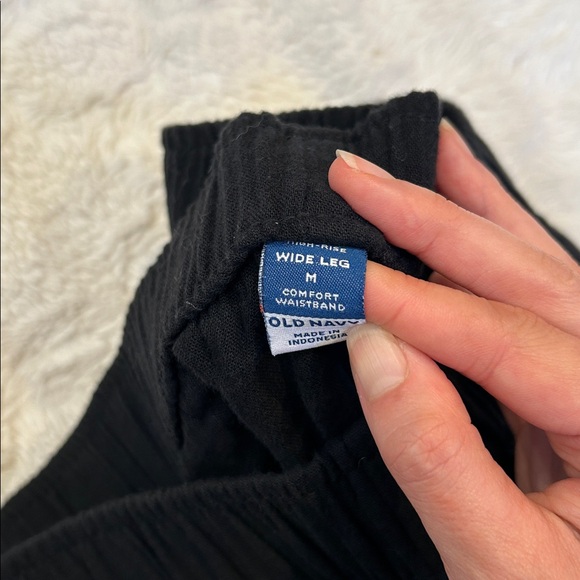 Old Navy - Black Muslin High-Rise Wide Leg Comfort Waistband Pants - Medium - Picture 10 of 12